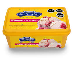 Postre helado San Francisco 1 lt frambuesa a la crema1