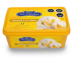 Postre helado San Francisco 1 lt papayas a la crema1