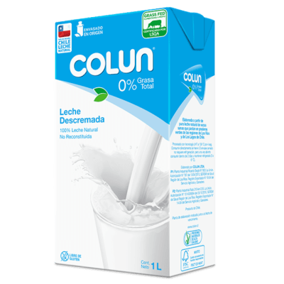 Leche descremada 1 lt Colun mpy1