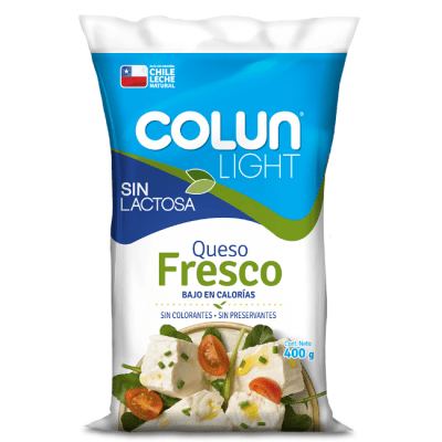 Queso fresco Colun 400 gr bolsa sin lactosa1
