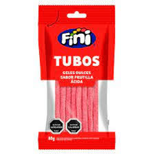 Gomitas Fini tubos 80 gr frutilla acida