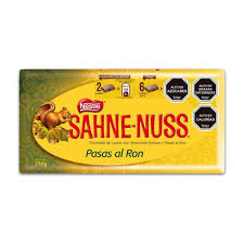 Chocolate Sahne Nuss 250 gr pasas al ron Nestle