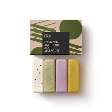 Natura Ekos Jabon barra 4x100 gr exf y crem (verde)