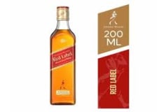 Whisky Johnnie Walker Red Label petaca vidrio 200 ml