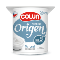 Yoghurt Colun 120 gr Origen natural