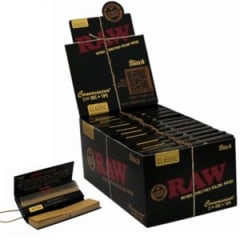 Papelillo Raw black 1 1/4 + tips