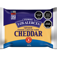 Queso Cheddar 160 gr lam Los Alerces Colun mpy