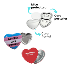 PIN CORAZON X 100 UNIDADES