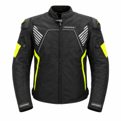 CHAQUETA THUNDER FLÚOR PARA MOTO | PROTECCIÓN, VISIBILIDAD Y SEGURIDAD