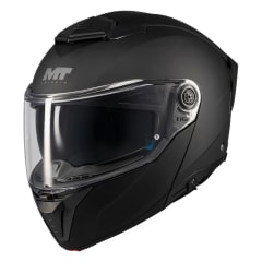 CASCO MT HELMETS ATOM 2 SV NEGRO MATE | CASCO ABATIBLE CERTIFICADO ECE 22.06 CON VISOR SOLAR