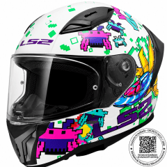 CASCO LS2 FF810 VIGO SPACE ATTACK BLANCO MORA | CERTIFICADO ECE 22.06