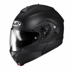 CASCO HJC C91N SOLID NEGRO MATE | CASCO ABATIBLE CON VISOR SOLAR Y PREPARADO PARA PINLOCK