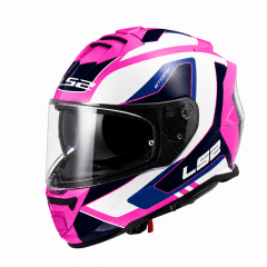 CASCO LS2 FF800 STORM II TECHY BLANCO ROSA | CERTIFICADO ECE 22.06