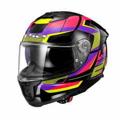 CASCO LS2 FF808 STREAM II NEGRO ROSA | CERTIFICADO ECE 22.06