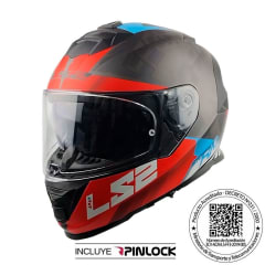 Casco Ff800 Storm Ii Negro Rojo Titanio Mate Talla Xl