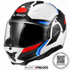 CASCO LS2 FF910 ADVANT II TRIPLE BLANCO AZUL ROJO | CERTIFICADO ECE 22.06