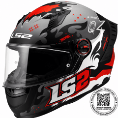 CASCO LS2 FF816 COSMOS MONARK NEGRO ROJO MATE | CERTIFICADO ECE 22.06