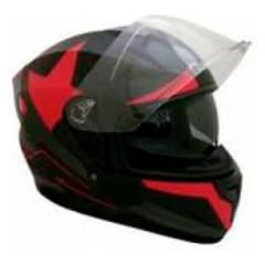 casco GHB M-67 negro rojo mate