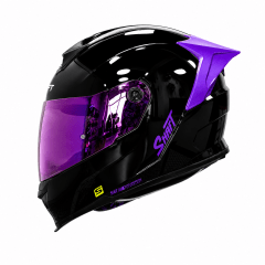 CASCO SHAFT 502SP SOLID NEGRO MORADO | CERTIFICADO DOT ACREDITADO