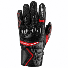 GUANTES MOTO SHELTER MATRIX NEGRO GRIS PROTECCIÓN Y VENTILACIÓN