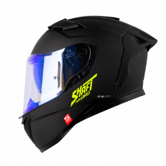 CASCO SHAFT PRO 606SP SOLID NEGRO AMARILLO INTEGRAL CON SUN VISOR | SEGURIDAD Y ESTILO DEPORTIVO