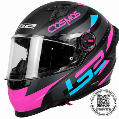 CASCO LS2 FF816 COSMOS MODOK NEGRO ROSA MATE |SEGURIDAD, ESTILO Y TECNOLOGÍA