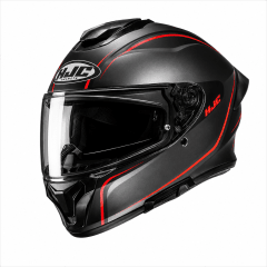CASCO HJC C71 QUEZ MC5SF NEGRO ROJO | CASCO INTEGRAL CON VISOR SOLAR