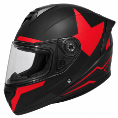 CASCO INTEGRAL GHB M-67 NEGRO ROJO MATE | RENDIMIENTO Y PROTECCIÓN EN CADA RUTA