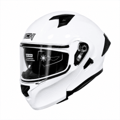 CASCO ICH 3120 SOLID BLANCO | CASCO ABATIBLE CERTIFICADO DOT CON VISOR SOLAR