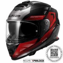 CASCO INTEGRAL LS2 FF800 STORM II KRONOS ROJO GRIS | POTENCIA Y SEGURIDAD