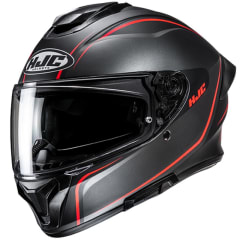 CASCO HJC C71 QUEZ MC5SF NEGRO ROJO | CASCO INTEGRAL CON VISOR SOLAR