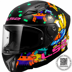 CASCO LS2 FF810 VIGO SPACE ATTACK NEGRO AMARILLO ROJO MATE | CERTIFICADO ECE 22.06
