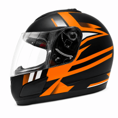 CASCO GHB 626 HERRO NEGRO NARANJO MATE | SEGURIDAD Y ESTILO PARA CADA RUTA