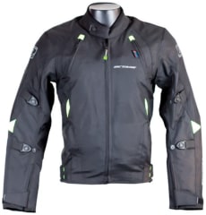 chaqueta moto octane voltage negro con amarillo fluor