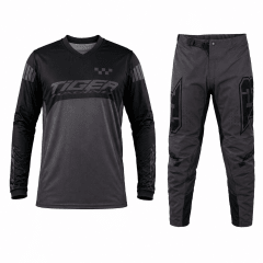 TRAJE PARA MOTO TIGER RACING TR 5.5S GRIS NEGRO | PARA MOTOCROSS Y ENDURO