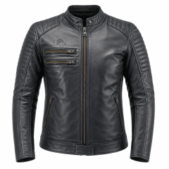 CHAQUETA CUERO 1,8 MM MUJER NEGRA | ELEGANCIA Y PROTECCIÓN EN CADA RUTA