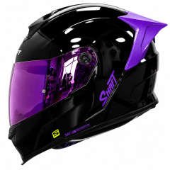 CASCO SHAFT 502SP SOLID NEGRO MORADO | CERTIFICADO DOT ACREDITADO