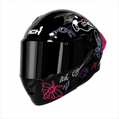 CASCO ICH 3120 TRADICIONAL LILA SM | CASCO ABATIBLE CERTIFICADO DOT 3CV CON VISOR SOLAR
