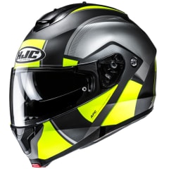 CASCO HJC C91N JYN MC5 AMARILLO GRIS | CASCO ABATIBLE CON VISOR SOLAR