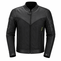 CHAQUETA MIXTA CUERO CORDURA NEGRA PARA MOTO | PROTECCIÓN, ESTILO Y RESISTENCIA