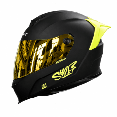 CASCO SHAFT 502SP SOLID NEGRO NEON YELLOW | CASCO INTEGRAL CERTIFICADO DOT ACREDITADO