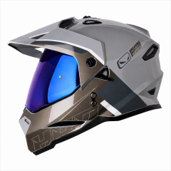 CASCO HRO MX-330DV DOWNHILL GRIS GRIS | CASCO MULTIPROPÓSITO CON DOBLE VISOR