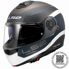 CASCO LS2 FF908 STROBE II VICTORY GRIS AZUL ARENA MATE | CERTIFICADO ECE 22.06