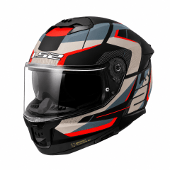 CASCO LS2 FF808 STREAM II NEGRO AZUL MATE | CERTIFICADO ECE 22.06