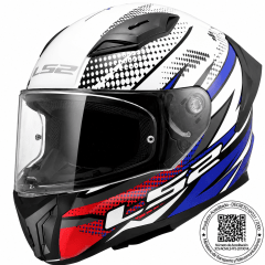CASCO LS2 FF810 VIGO FLIGHT BLANCO AZUL ROJO | CERTIFICADO ECE 22.06