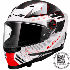 CASCO LS2 FF816 COSMOS DIGITAL BLANCO NEGRO ROJO | CERTIFICADO ECE 22.06