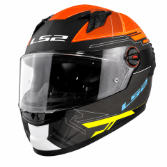 CASCO LS2 FF816 COSMOS DIGITAL NEGRO NARANJO MATE | CERTIFICADO ECE 22.06