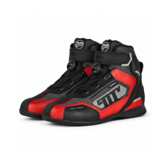 BOTA PARA MOTO SEVENTY VELOCE PRO CON PROTECCIONES NEGRA ROJA