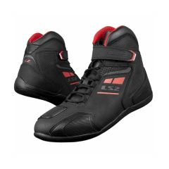 BOTA PARA MOTO HOMBRE LS2 GARRA CON PROTECCIONES NEGRA Y ROJA