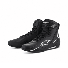 BOTA PARA MOTO ALPINESTARS FASTER-4 NEGRO BLANCO CON PROTECCIÓN DEPORTIVA